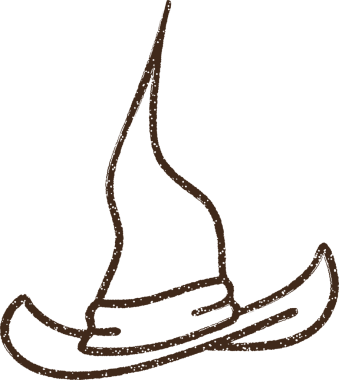 Cadı Şapkası Kömürü Bir insan tarafından çizilmiş