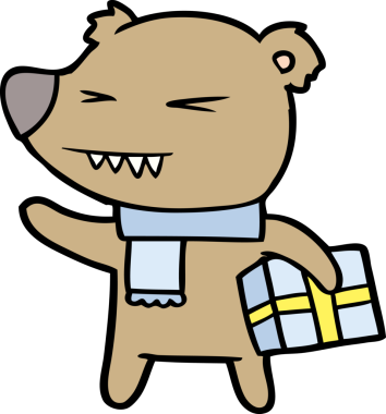 Bir insan tarafından çizilmiş ayı karikatürü çizicisi