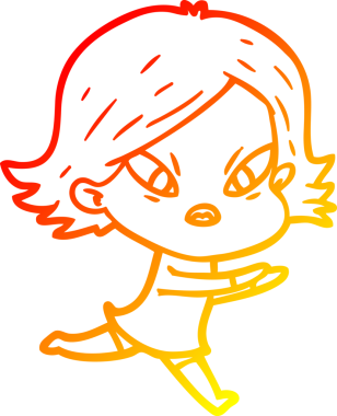 Bir çizgi film karakteri, bir insan tarafından çizilmiş...