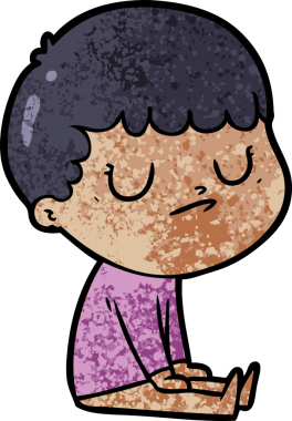 Bir insan tarafından çizilmiş huysuz çocuk çizgi filmi.