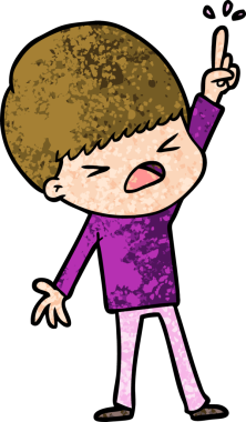 Çizgi film bir insan tarafından çizilmiş stresli adam