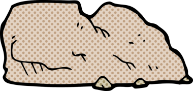 bir insan tarafından çizilmiş karikatür taşı