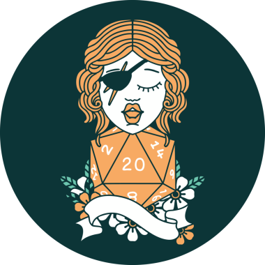 Bir insan tarafından çizilmiş doğal 20 zarlı dolandırıcı insan simgesi