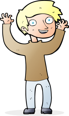 Bir insan tarafından çizilmiş mutlu bir adam.