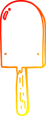 Bir insan tarafından çizilmiş bir lolipopun sıcak çizgi çizimi