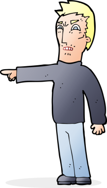 Bir insan tarafından çizilmiş kızgın bir adam.