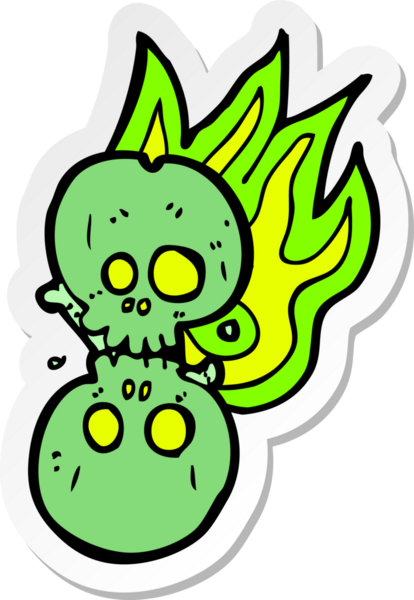 Bir insan tarafından çizilmiş cadılar bayramı kemik numarasının çıkartması.