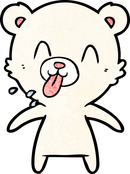 kaba karikatür kutup ayısının insan tarafından çizilmiş dili.