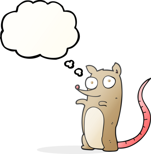 Bir insan tarafından çizilmiş serbest çizim baloncuk çizgi film faresi