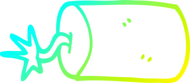 Bir insan tarafından çizilen dinamitin soğuk gradyan çizgisi.