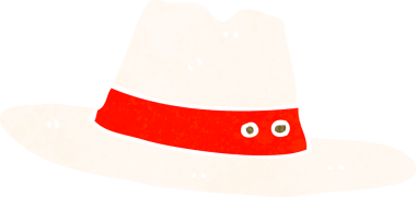 Bir insan tarafından çizilmiş çizgi film şapkası.