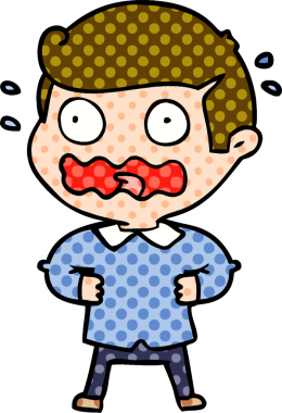 Çizgi filmdeki adam bir insan tarafından çizilmiş.