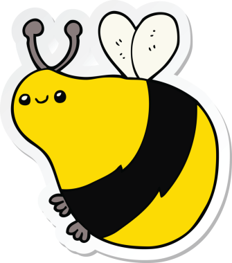 Bir insan tarafından çizilmiş çizgi film etiketi.