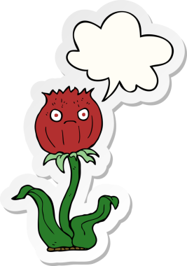 bir insan tarafından çizilmiş konuşma kabarcığı etiketli çizgi film devedikeni