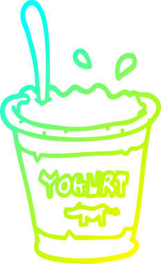 Bir insan tarafından çizilmiş bir yoğurt çizimi.