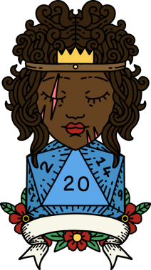 Retro Dövme Tarzı İnsan Barbarlığı Bir insan tarafından çizilmiş 20 zar ile