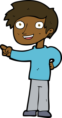 Bir insan tarafından çizilmiş çizgi filmci.