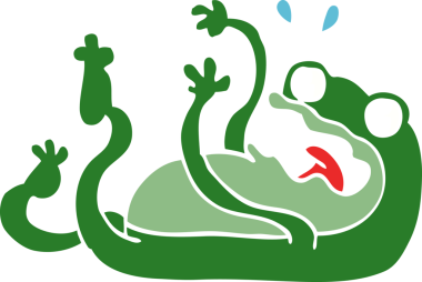 Bir insan tarafından çizilmiş karalama kurbağası.