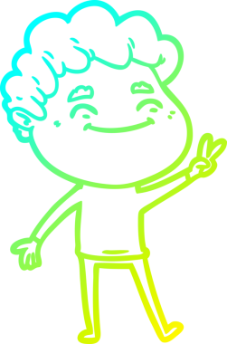 Bir insan tarafından çizilmiş karikatür cana yakın bir adamın çizimi.