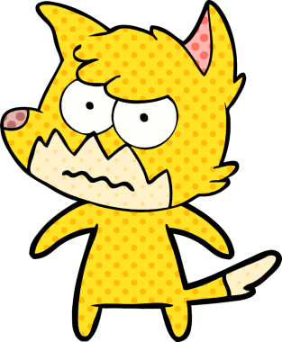 Bir insan tarafından çizilmiş bir tilki.