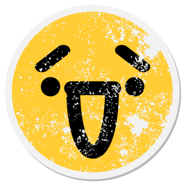 Bir insan tarafından çizilmiş mutlu bir gülen yüz çemberi