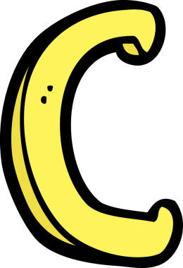 Bir insan tarafından çizilmiş C harfi.