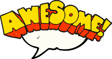 Serbest konuşma balonu karikatürü. Bir insan tarafından çizilmiş harika bir kelime.