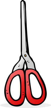 bir insan tarafından çizilmiş makas.