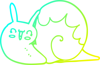 Bir insan tarafından çizilmiş tatlı bir salyangoz çizimi.