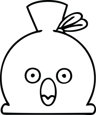 Bir insan tarafından çizilmiş çuval karikatürü.