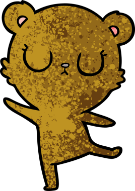 Bir insan tarafından çizilmiş bir çizgi film karakteri.