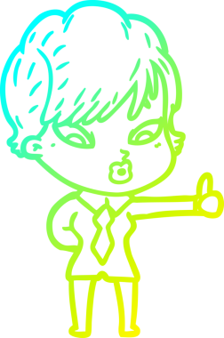 Bir insan tarafından çizilmiş bir karikatür kadın çizimi.