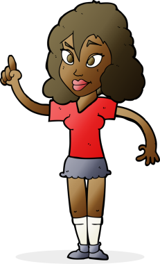 Bir insan tarafından çizilmiş güzel bir kadın çizgi filmi.