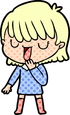 Bir insan tarafından çizilmiş karikatür kadın.