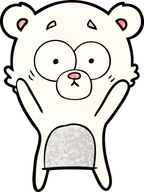 Bir insan tarafından çizilmiş kutup ayısı karikatürü