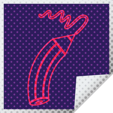 Bir insan tarafından çizilmiş bir çizgi kare soyma etiketi.