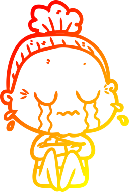 Bir insan tarafından çizilmiş, ağlayan bir karikatür çizimi.