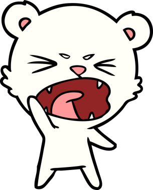 Bir insan tarafından çizilmiş kutup ayısı karikatürü