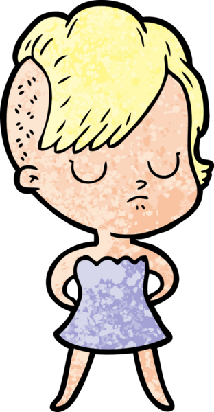 Bir insan tarafından çizilmiş karikatür kadın.