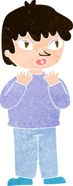 Bir insan tarafından çizilmiş endişeli bir karikatür.