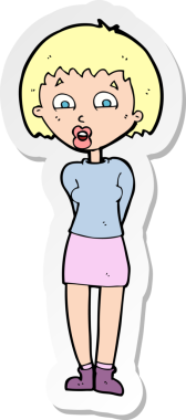 Bir insan tarafından çizilmiş bir karikatür çıkartması.