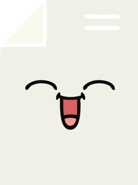 Bir insan tarafından çizilmiş bir kağıt parçasının düz renk retro karikatürü