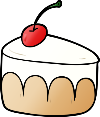 Bir insan tarafından çizilmiş lezzetli bir tatlı.