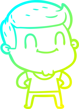 Bir insan tarafından çizilmiş karikatür cana yakın bir adamın çizimi.