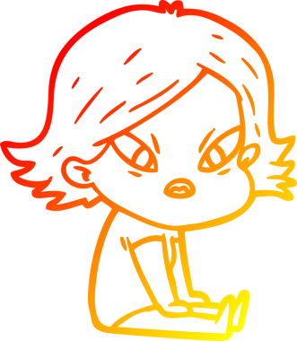 Bir çizgi film karakteri, bir insan tarafından çizilmiş...