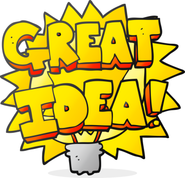 Serbest çizim karikatür Harika fikir! Bir insan tarafından çizilmiş sembol