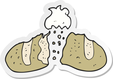 Bir insan tarafından çizilmiş bir somun ekmeğin çıkartması.