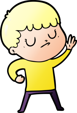 Bir insan tarafından çizilmiş huysuz çocuk çizgi filmi.