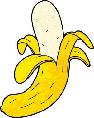 bir insan tarafından çizilmiş muz karikatürü