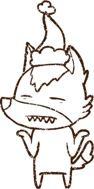 Bir insan tarafından çizilmiş Tilki Kömürü Omuz silkme